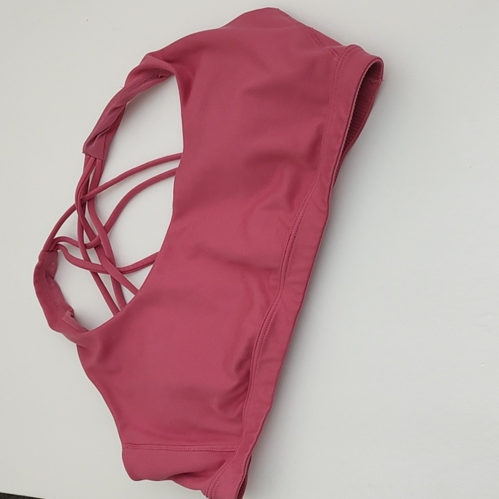 Mauve Pink Victoria's Secret Sports Bra Sz Medium W/ Criss Cross Straps In Back
